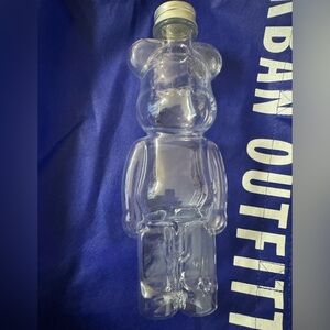 BEARy Cute bear shaped clear plastic bottle -NWT w/Urban Outfitters shopping bag